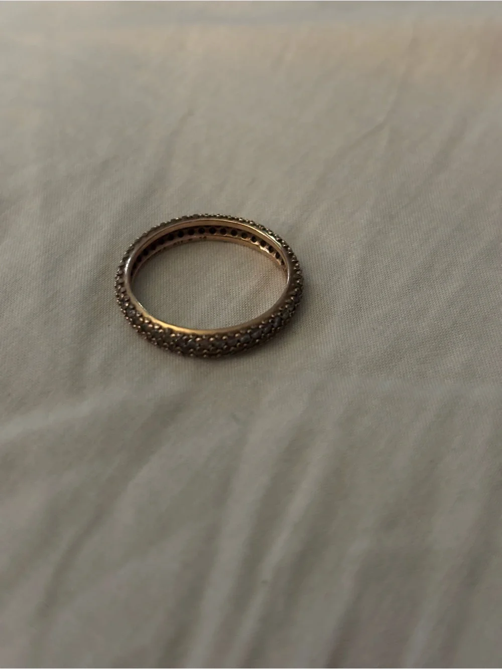 Pandora Crystal Pave Stackable Rings in Rose Gold - Ale R - Description!